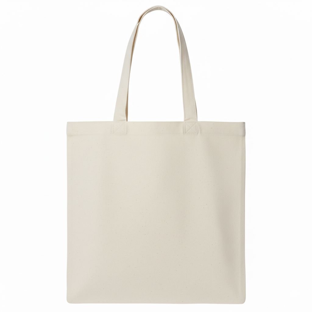 BOLSO DE MANO DE ALGODÓN NATURAL LISO