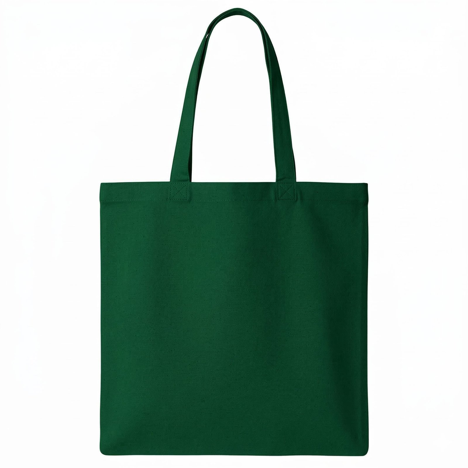 BOLSO DE MANO DE ALGODÓN VERDE 3 LISO