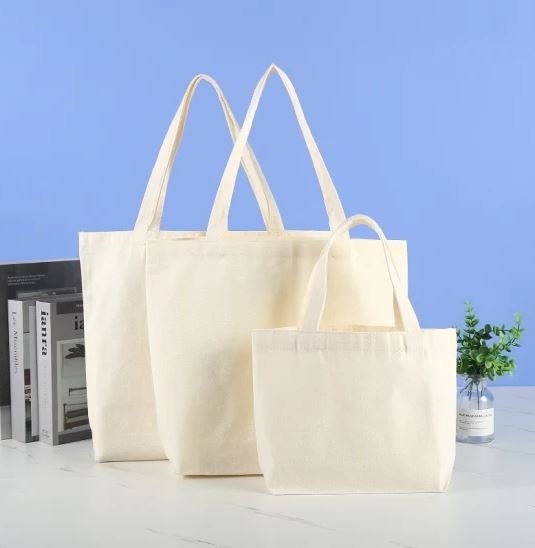 Bolsa de algodón reciclado color natural - Cotton Tote Factory