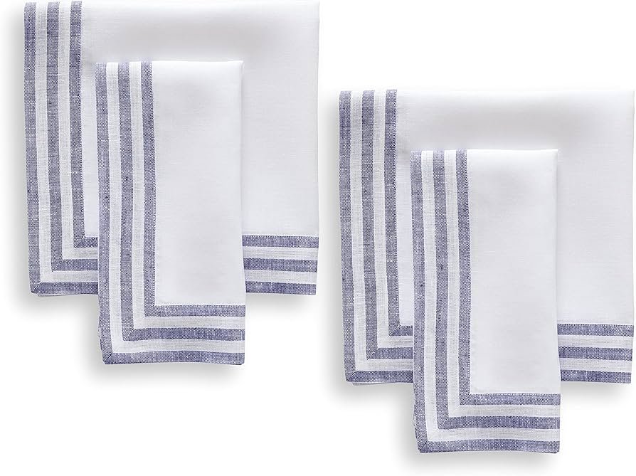 Servilleta blanca teñida en hilo - Cotton Tote Factory