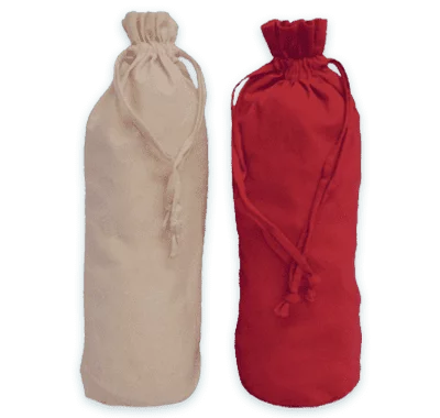 Bolsas con cordón para botellas - Cotton Tote Factory