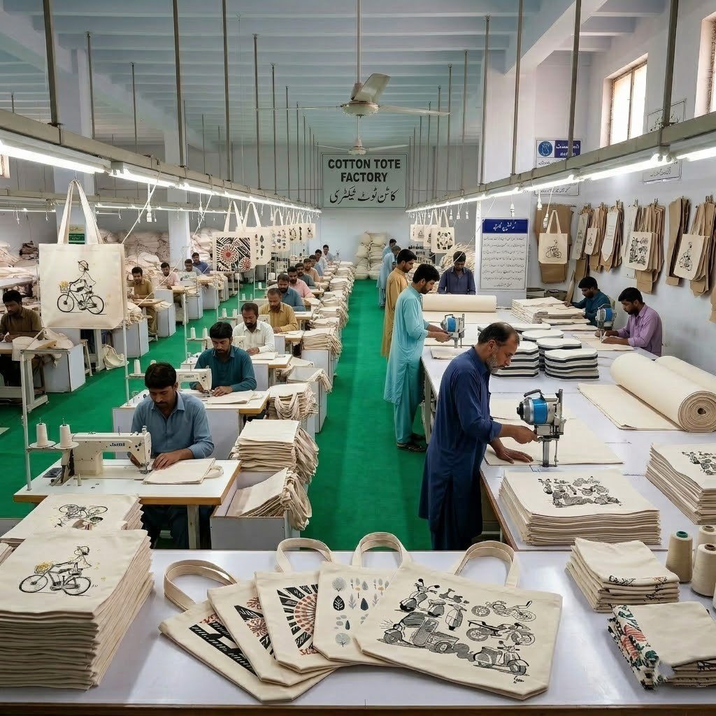 1-Producción de bolsas naturales estampadas mediante serigrafía y costura