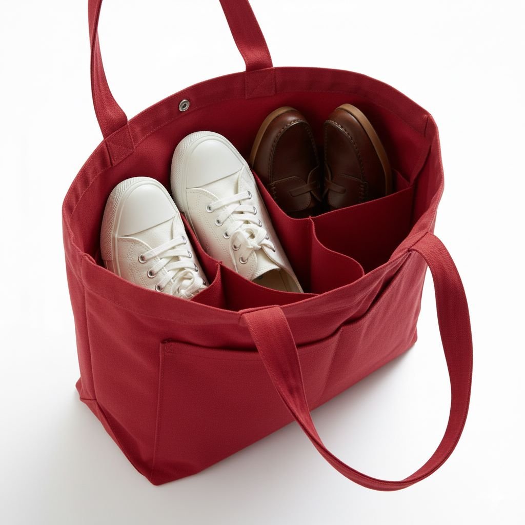 BOLSA DE ALGODÓN PARA ZAPATOS CON BOLSILLOS INTERIORES