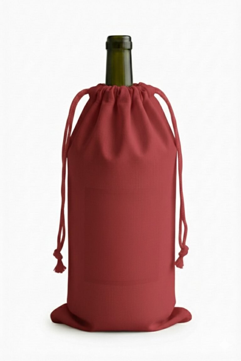 Bolsa con cordón para vino tinto 100gsm - cotton tote factory