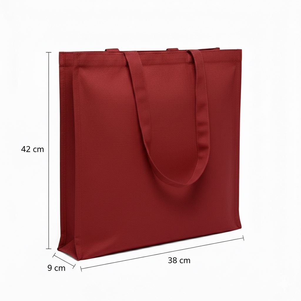 Bolsa de lona de algodón de 200 gsm con tres lados, 38-42 cm - Cotton Tote Factory