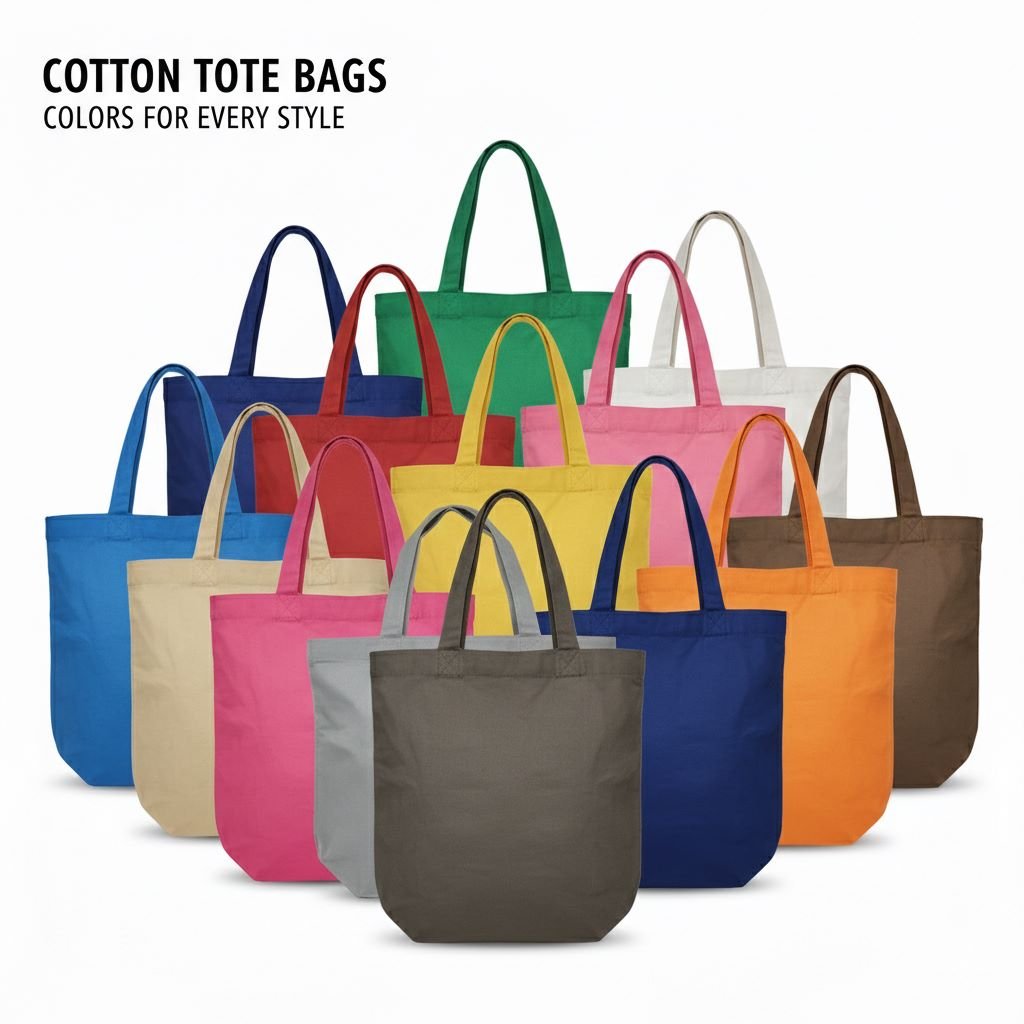 Bolsa de tela de algodón de 140 gsm con banderín en la parte inferior
