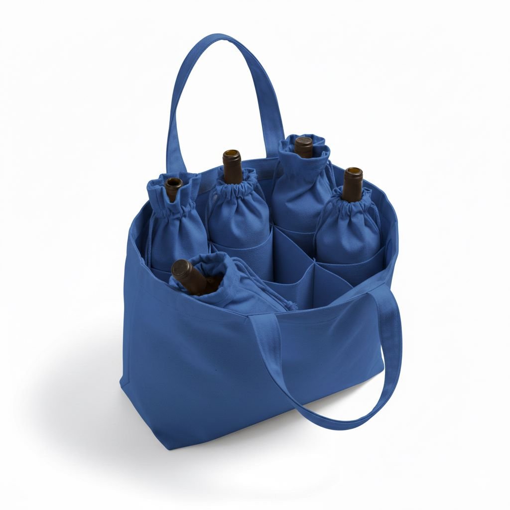 Bolsas de lona de algodón azul marino vino - cotton tote factory
