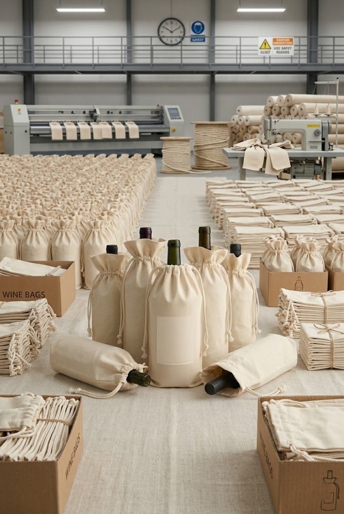 bolsa con cordón para vino a granel