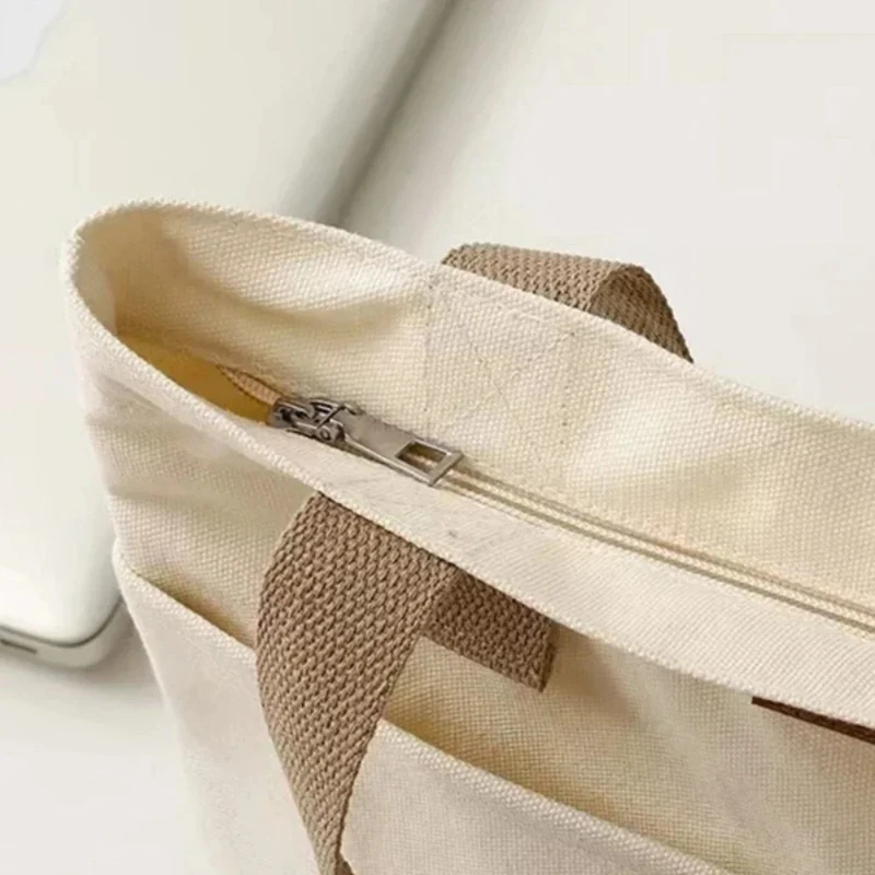 bolsa de lona resistente con cremallera - Cotton Tote Factory