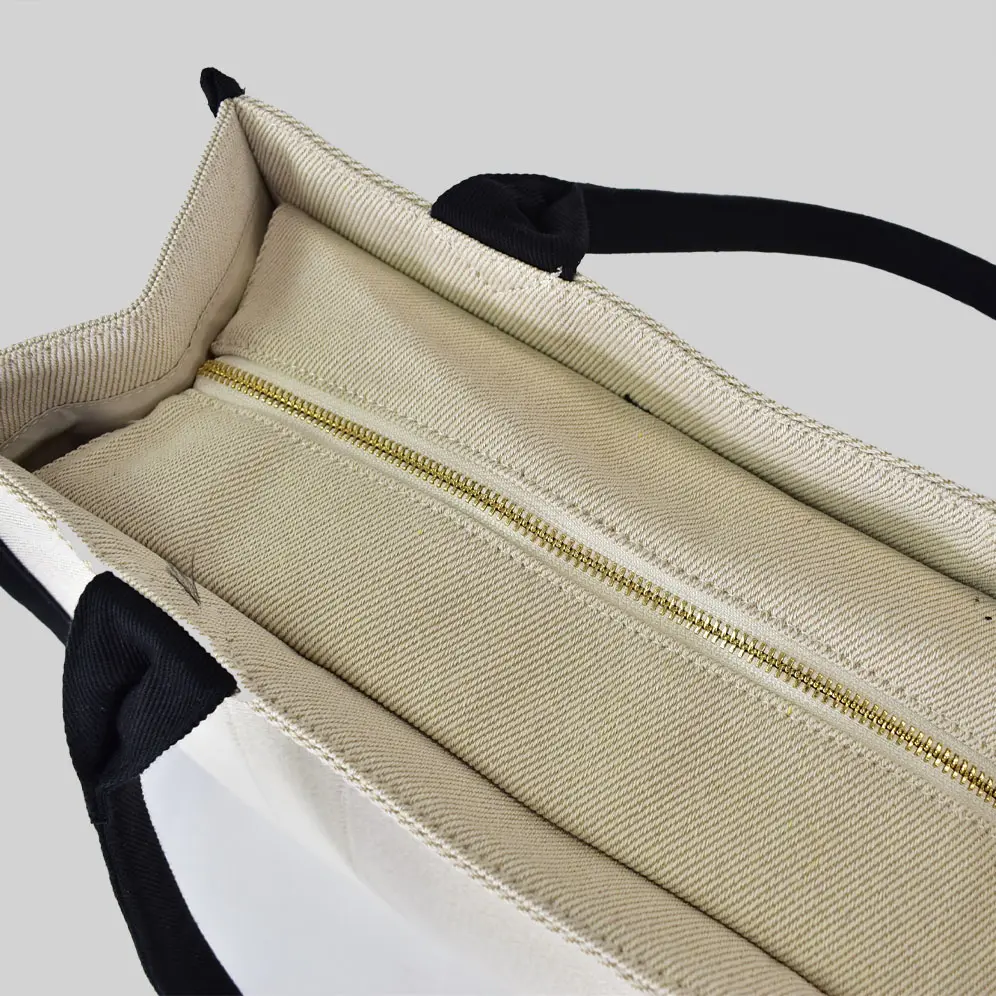 bolsa de lona resistente con cremallera superior - Cotton Tote Factory